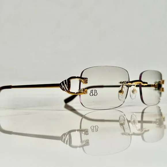 Cartier | Accessories | Bonano Venician Rimless Gold Frames  display picture 3